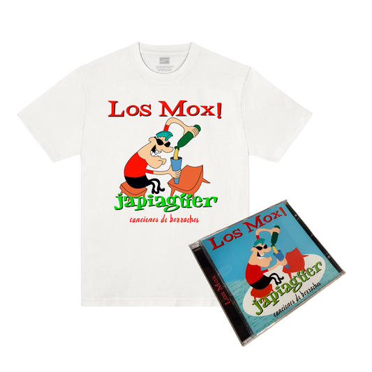 Los Mox! - Pack - Polera Japiagüer - Blanco + CD Japiagüer