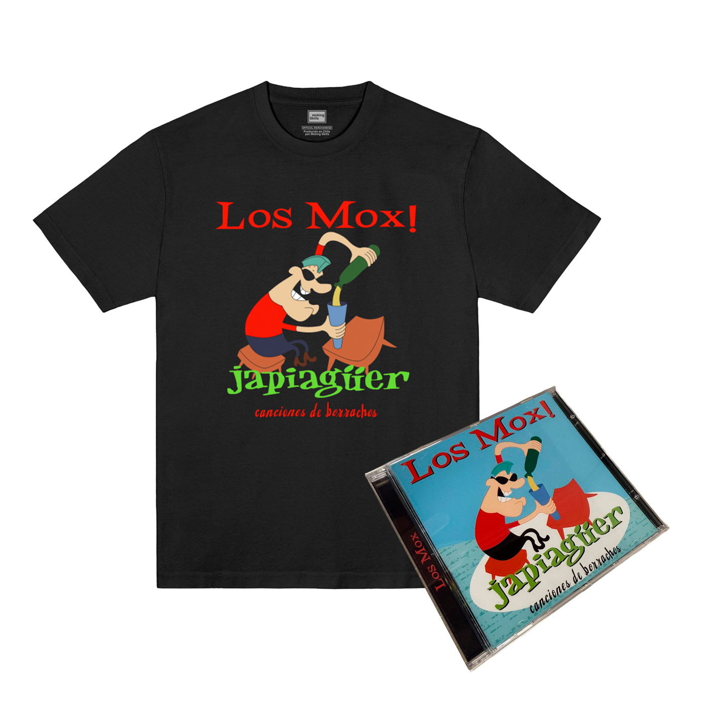 Los Mox! - Pack - Polera Japiagüer - Negro + CD Japiagüer