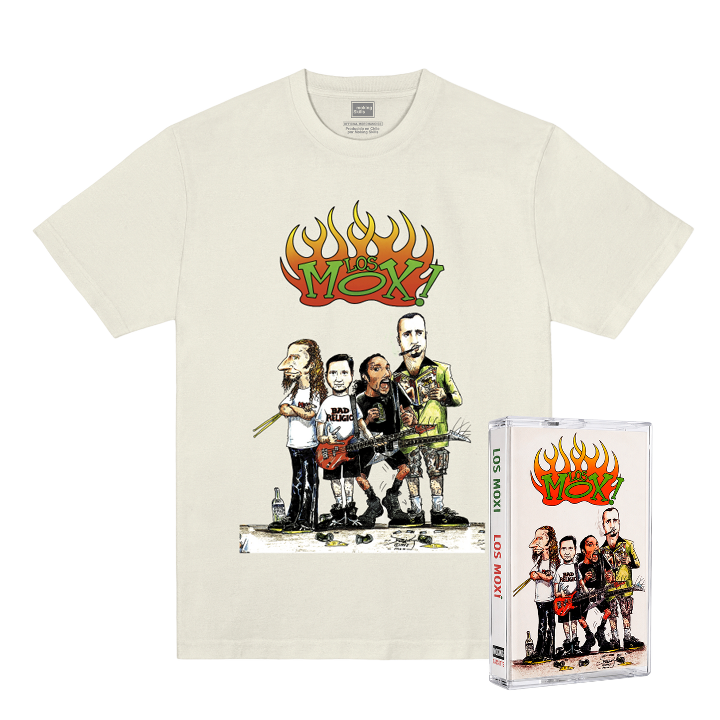 Los Mox! - Pack - Polera Se me Acumuló el Mox - Beige + Cassette