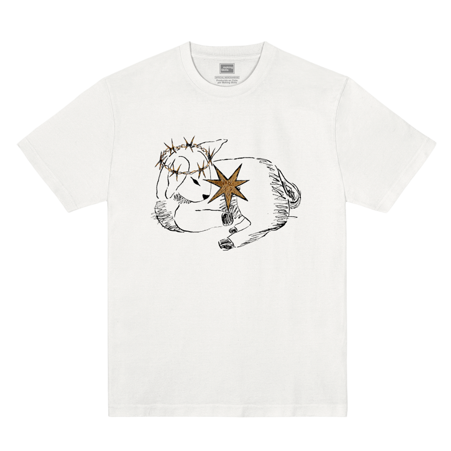 Polera Oficial Candelabro - Deseo, Carne y Voluntad - Blanco