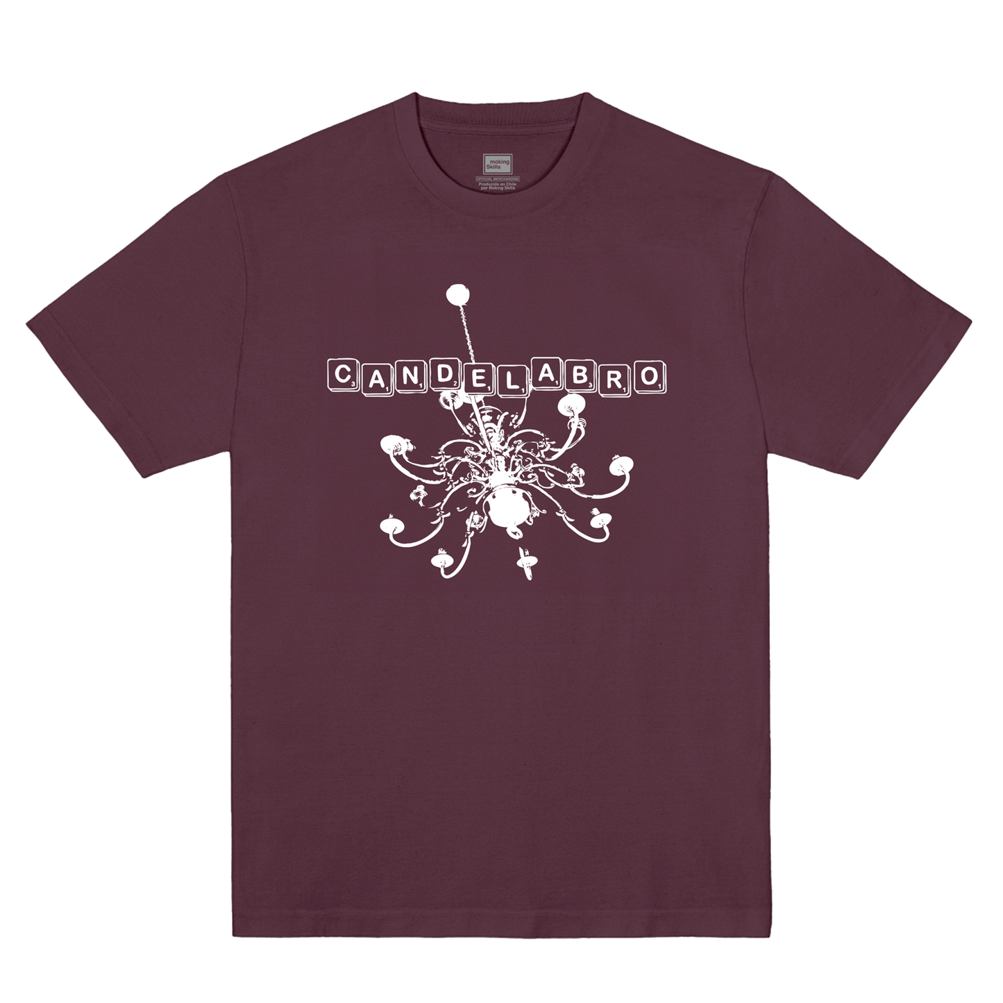 Polera Oficial Candelabro - Lámpara - Burdeo