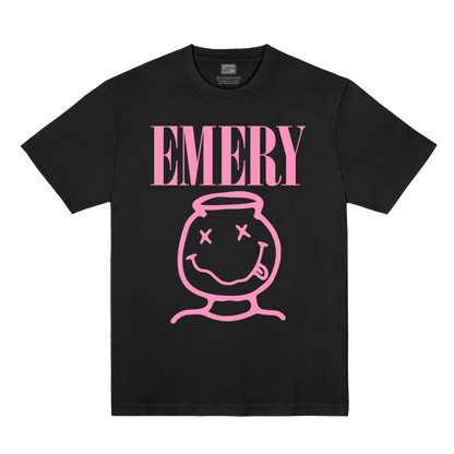 Polera Oficial Emery - Nirvana Pink - Negro