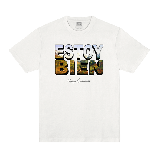 Polera Oficial Estoy Bien - Floral Green - Blanco