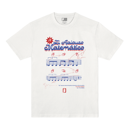 Polera Oficial Fabuloso - Un Aplauso Matemático - Blanco