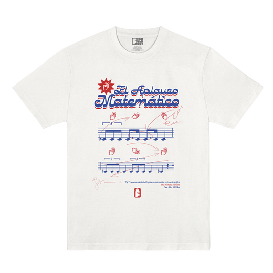 Polera Oficial Fabuloso - Un Aplauso Matemático - Blanco