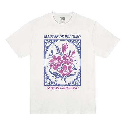 Polera Oficial Fabuloso - Martes de Pololeo - Blanco