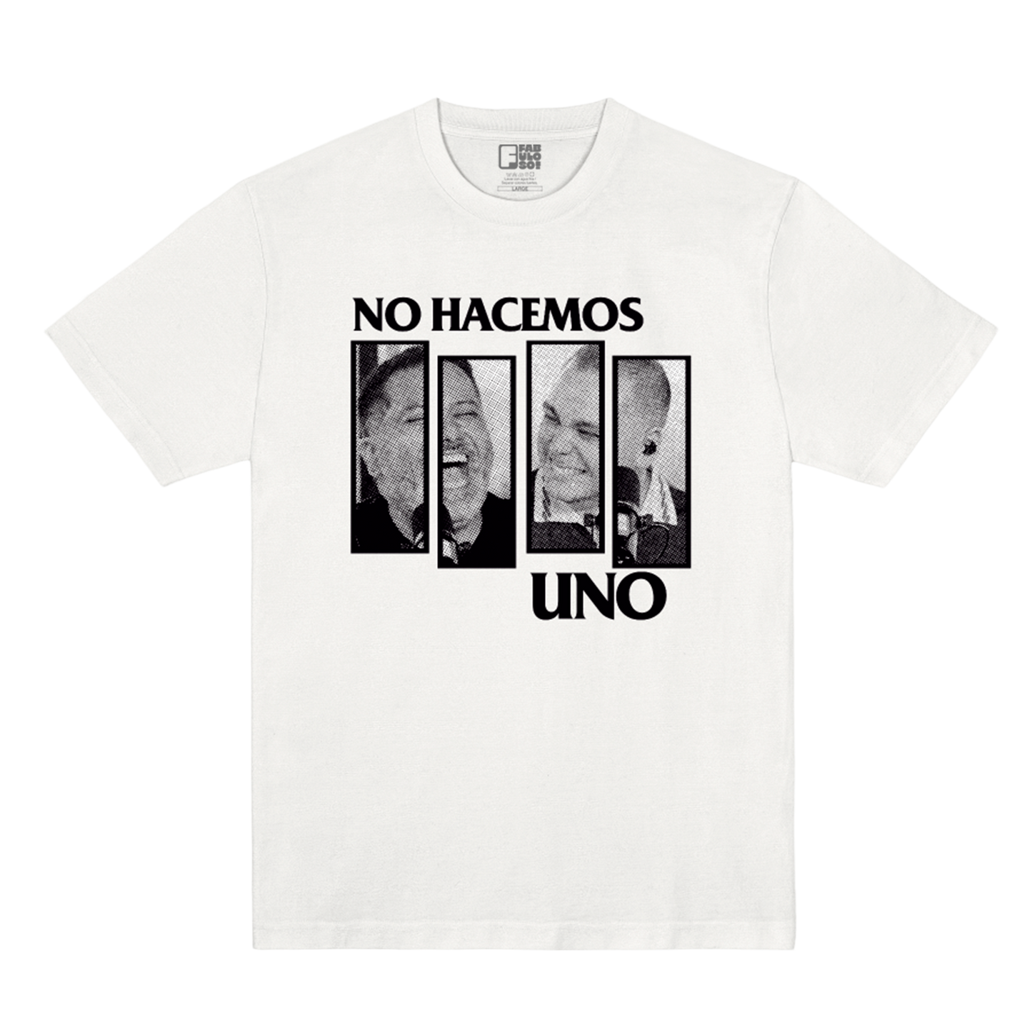 Polera Oficial Fabuloso - No Hacemos Uno - Blanco