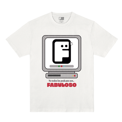 Polera Oficial Fabuloso - No Todos los Podcast son Fabuloso - Blanco