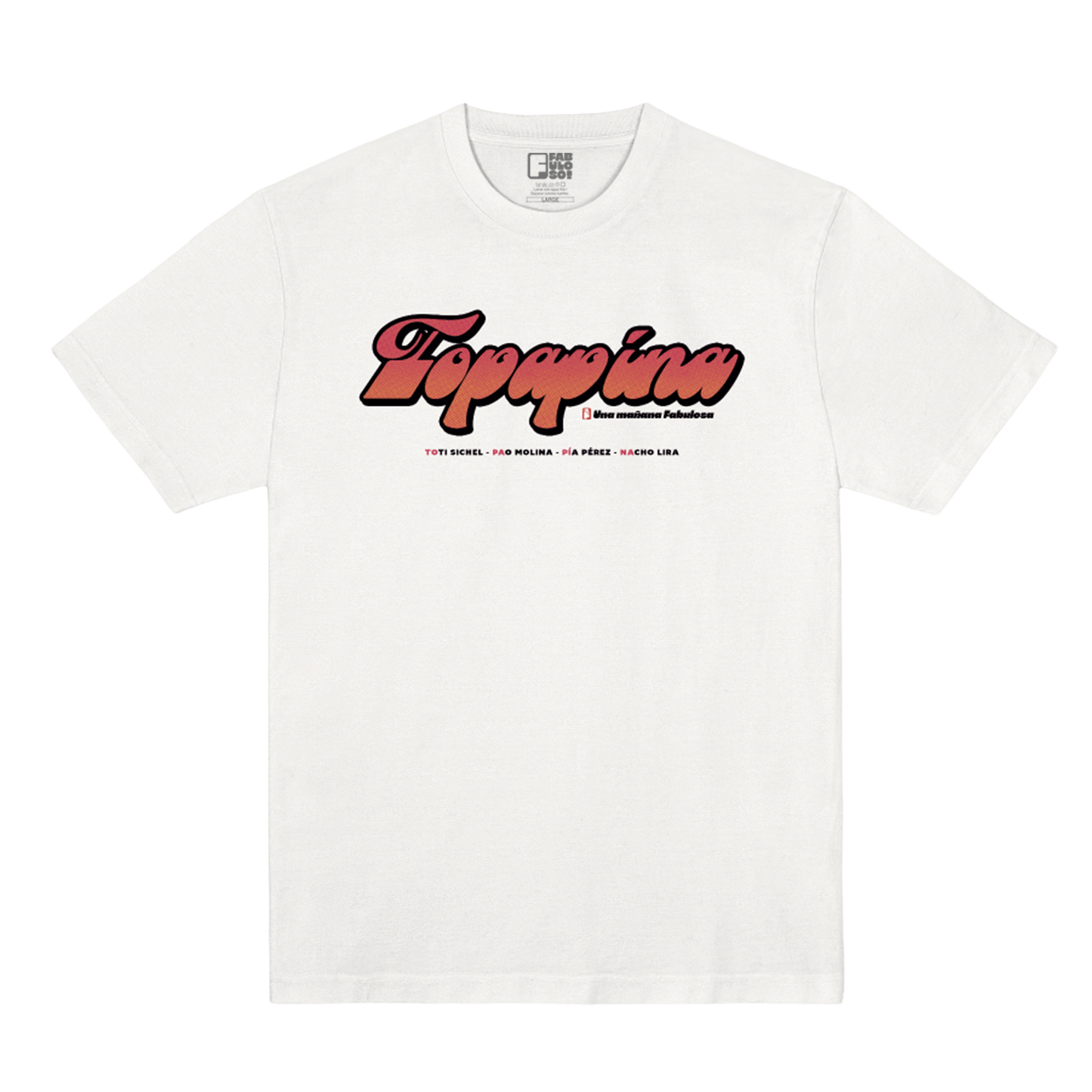Polera Oficial Fabuloso - Topapina - Blanco