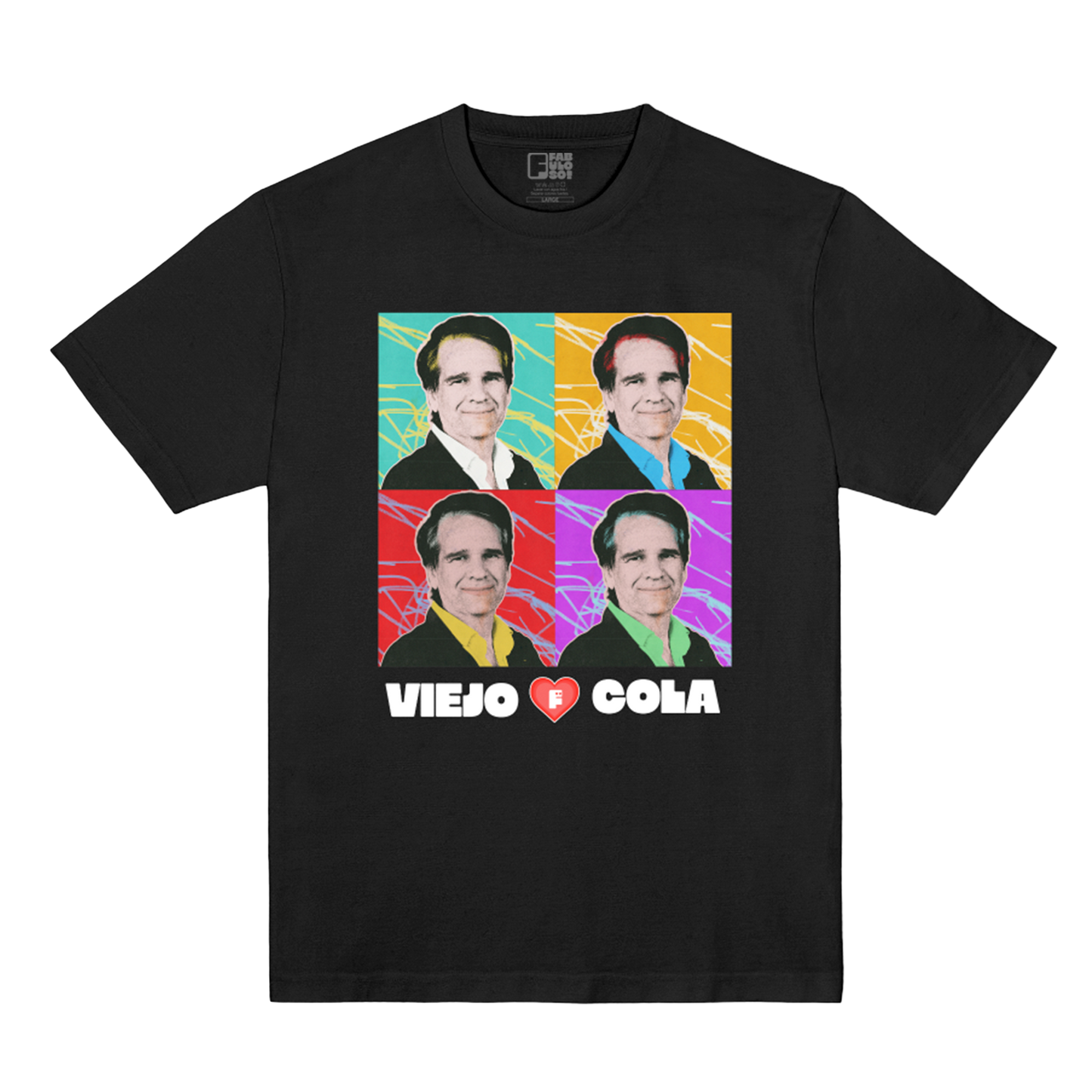 Polera Oficial Fabuloso - Viejo Cola - Negro