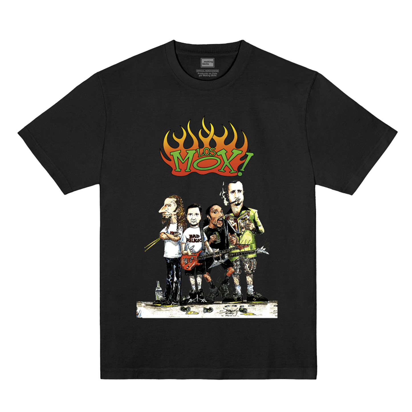 Polera Oficial Los Mox - Se me Acumuló el Mox - Negro