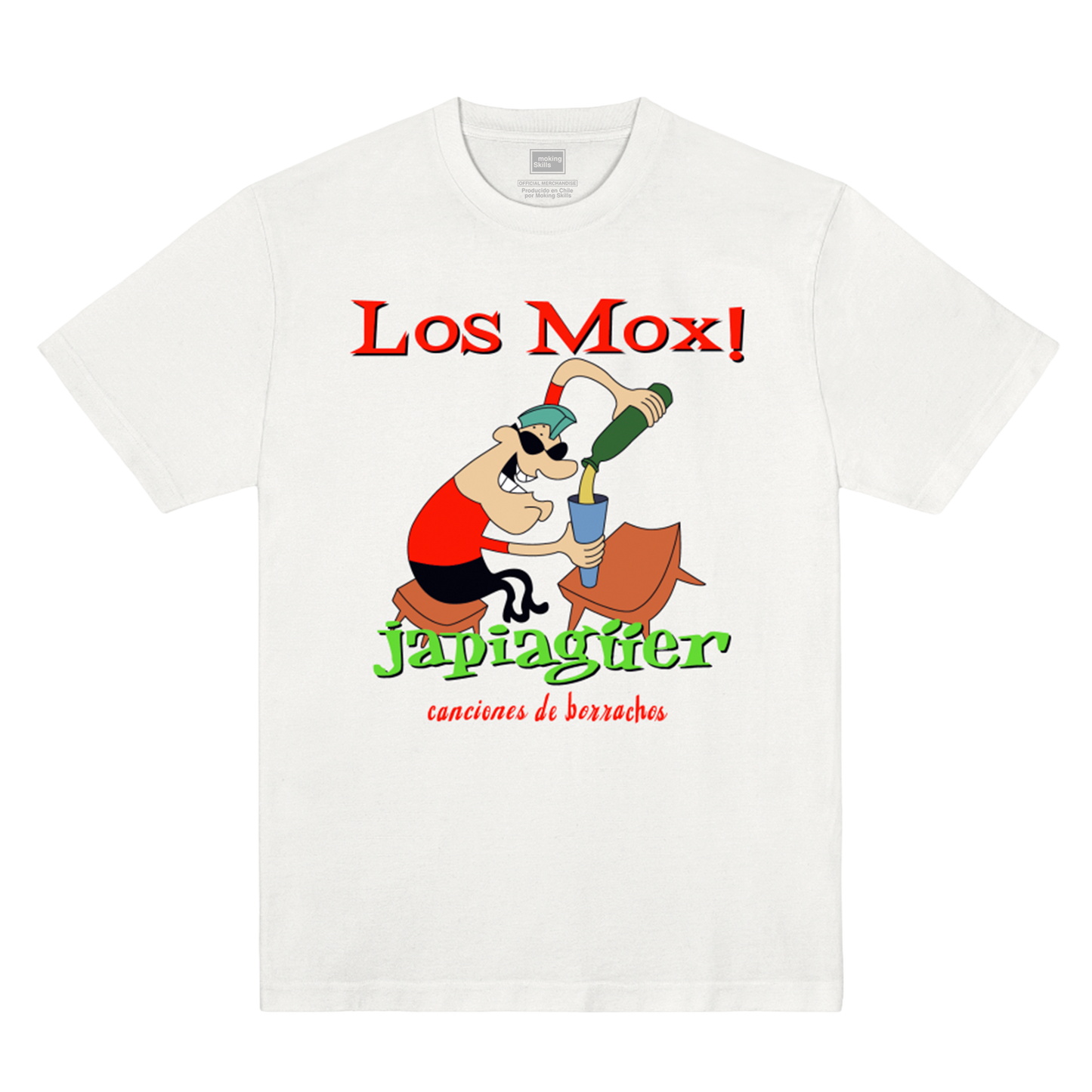 Polera Oficial Los Mox - Japiagüer - Blanco