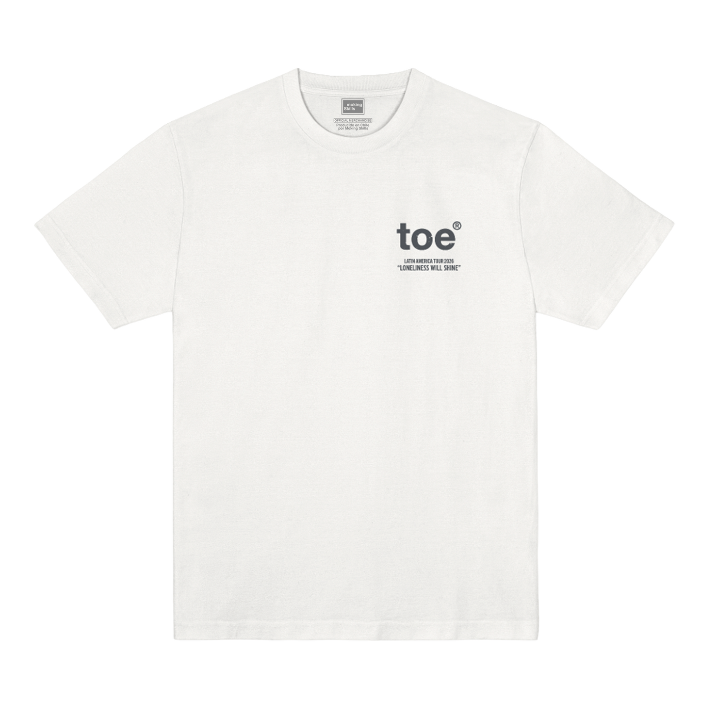 Polera Oficial Toe - Latin American Tour 2026 - Blanco