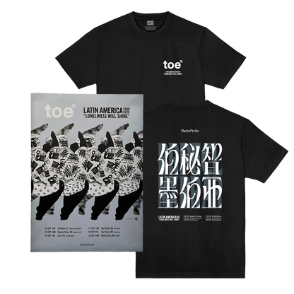 Pack Oficial Toe Latin American Tour 2026 - Polera negra + Poster