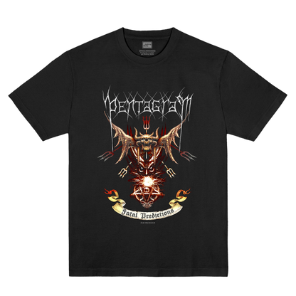 Polera Oficial Pentagram Chile - Fatal Predictions - Negro
