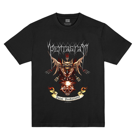 Polera Oficial Pentagram Chile - Fatal Predictions - Negro