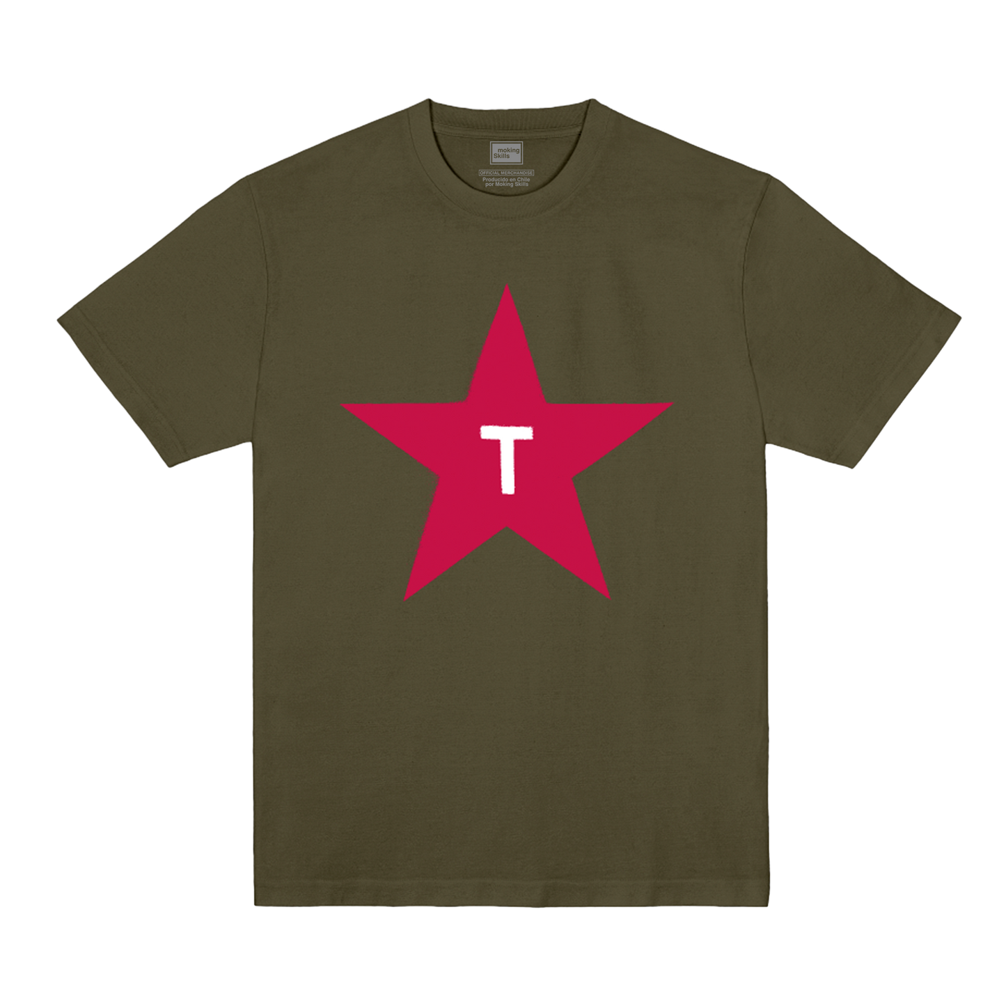 Polera Oficial Travis - Estrella - Verde Olivo