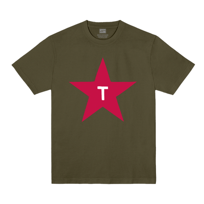 Polera Oficial Travis - Estrella - Verde Olivo