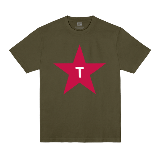 Polera Oficial Travis - Estrella - Verde Olivo