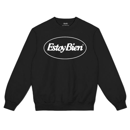 Poleron Crewneck Estoy Bien - Logo - Negro