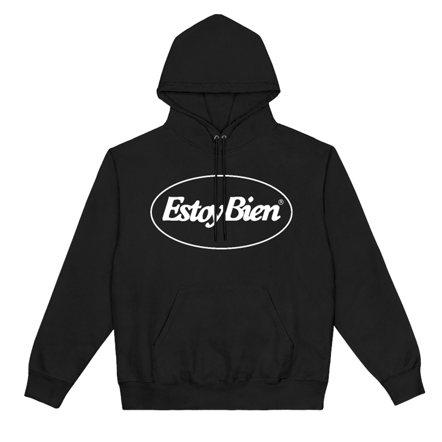 Poleron Hoodie Estoy Bien - Logo  - Negro