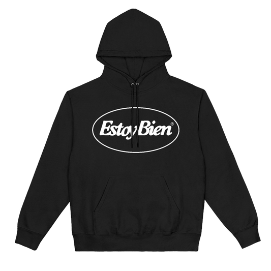 Poleron Hoodie Estoy Bien - Logo  - Negro