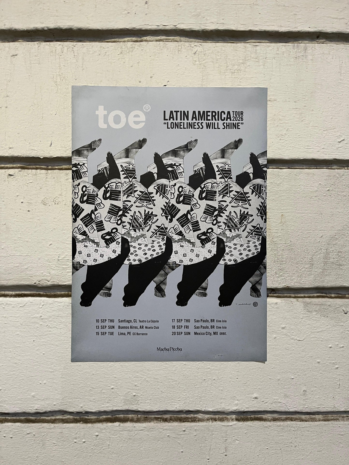 Poster Oficial Toe - Latin American Tour 2026 - 60x40 cm