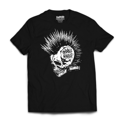 Polera Oficial Rancid - Troublemaker Skull - Negro