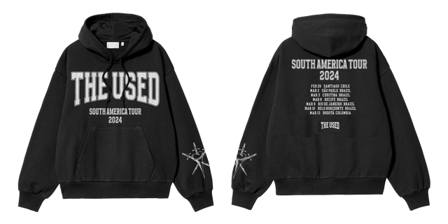 HOODIE OFICIAL THE USED - SOUTH AMERICAN TOUR - Pre Venta