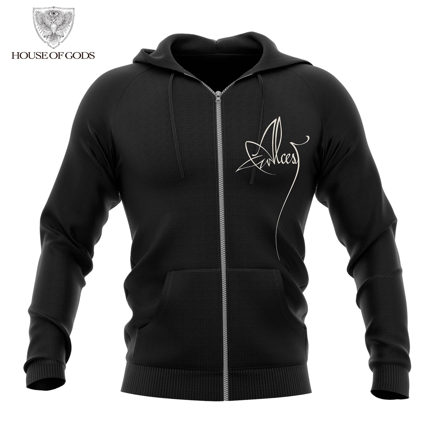 Poleron Zip Up Oficial Alcest - Spiritual Instinct - Negro