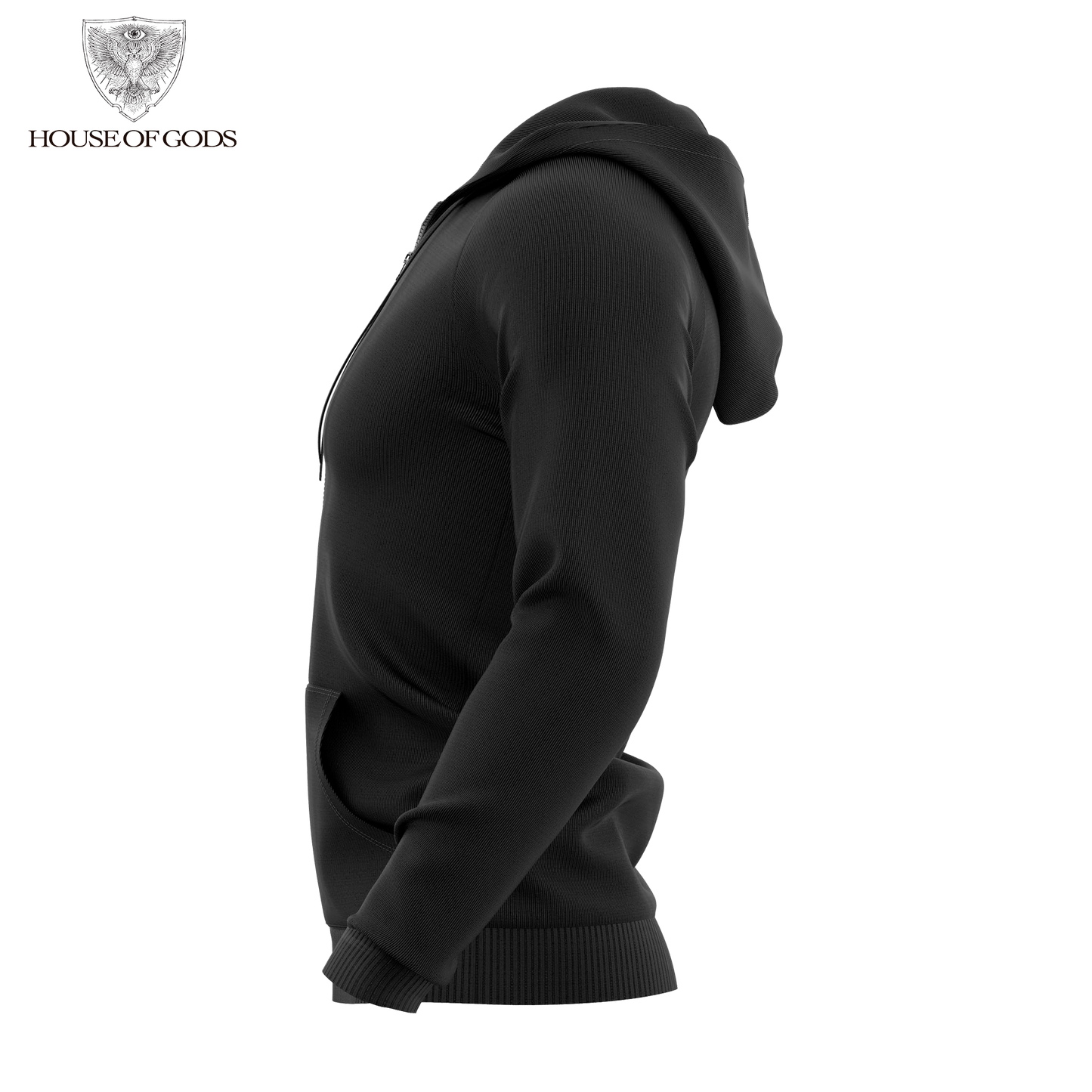 Poleron Zip Up Oficial Enslaved - VIking - Negro