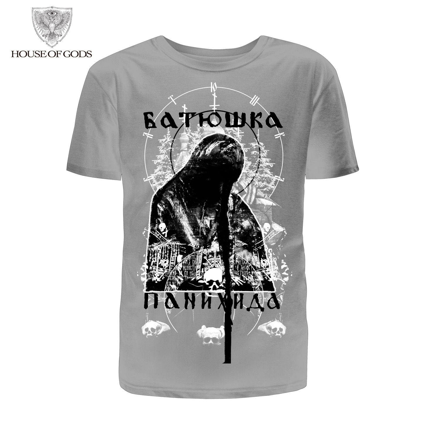 Polera Oficial Batushka - Bialoczarna - Gris