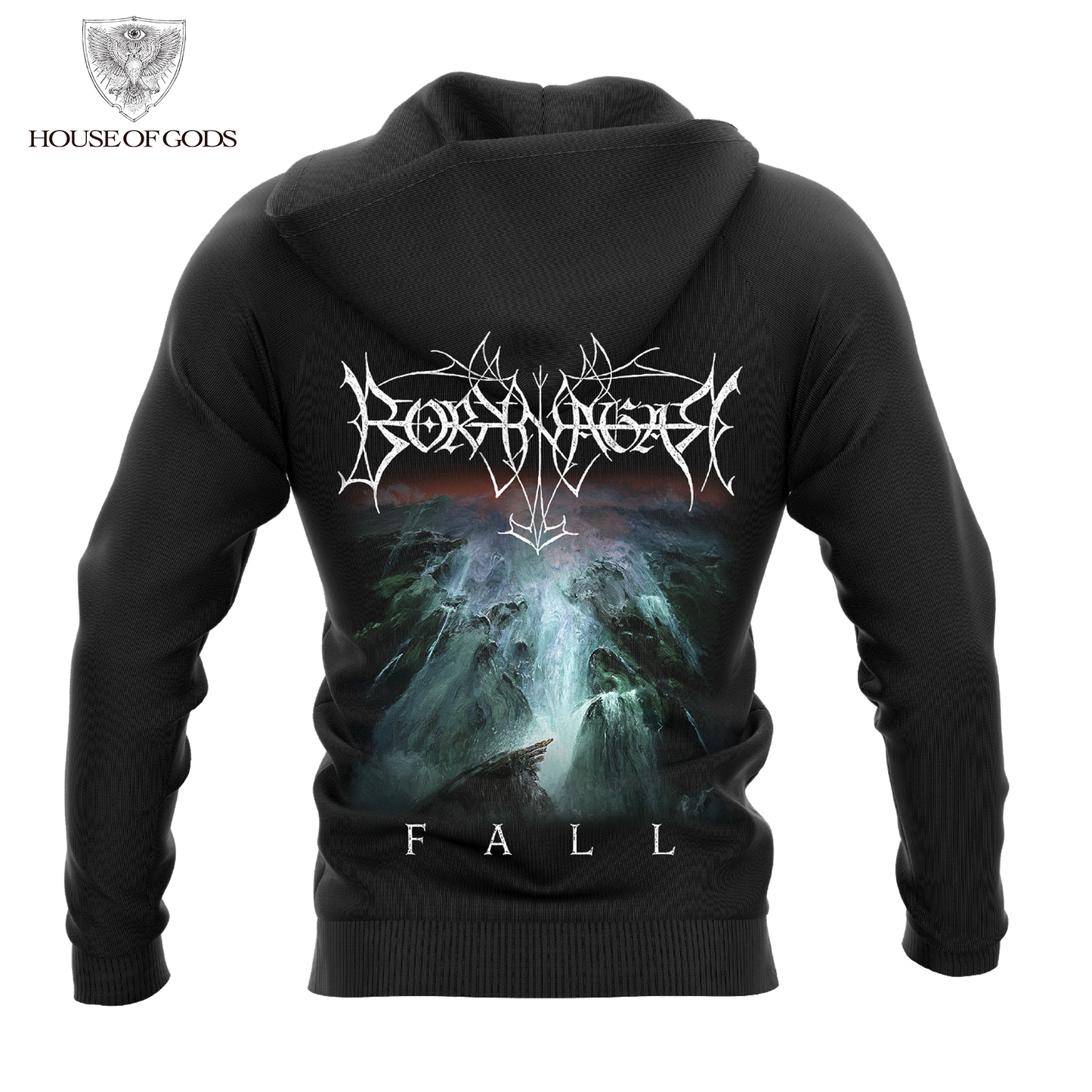 Poleron Zip Up Oficial Borknagar - Fall - Negro