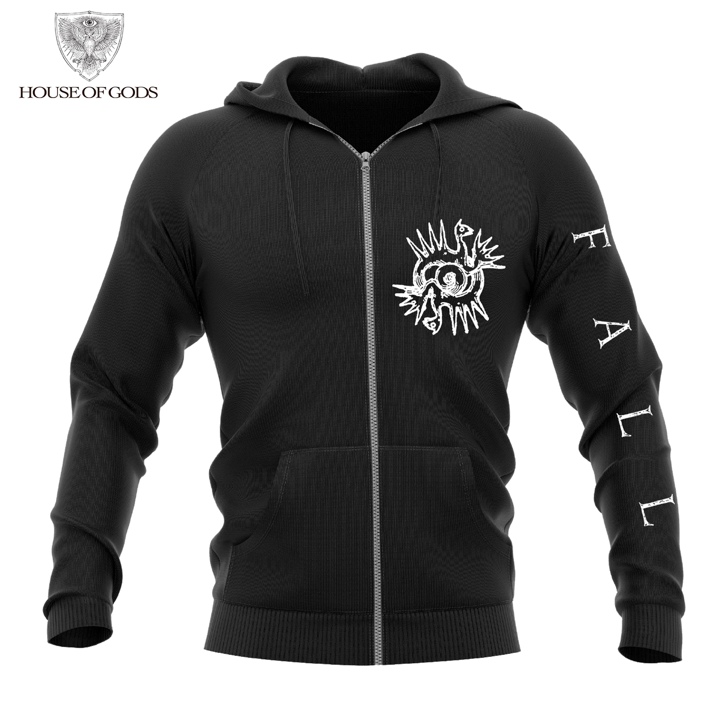 Poleron Zip Up Oficial Borknagar - Fall - Negro