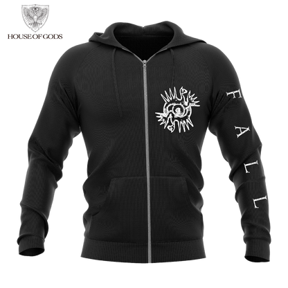 Poleron Zip Up Oficial Borknagar - Fall - Negro