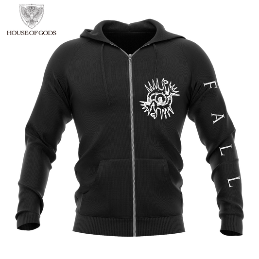 Poleron Zip Up Oficial Borknagar - Fall - Negro