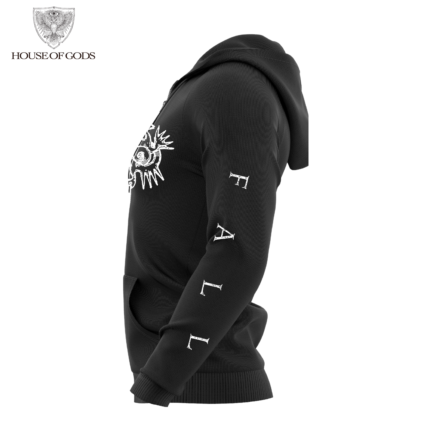 Poleron Zip Up Oficial Borknagar - Fall - Negro