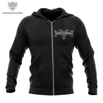 Poleron Zip Up Oficial Borknagar - When Chaos Call - Negro