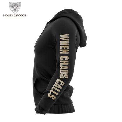 Poleron Zip Up Oficial Borknagar - When Chaos Call - Negro