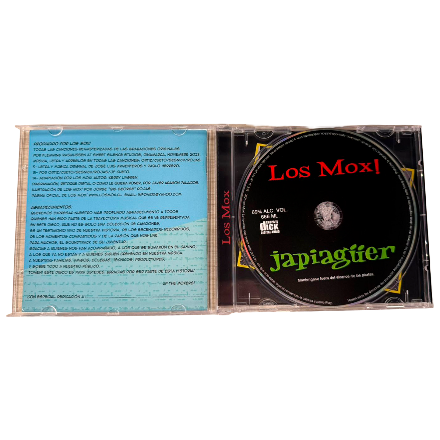 Los Mox! - Pack - Polera Japiagüer - Blanco + CD Japiagüer