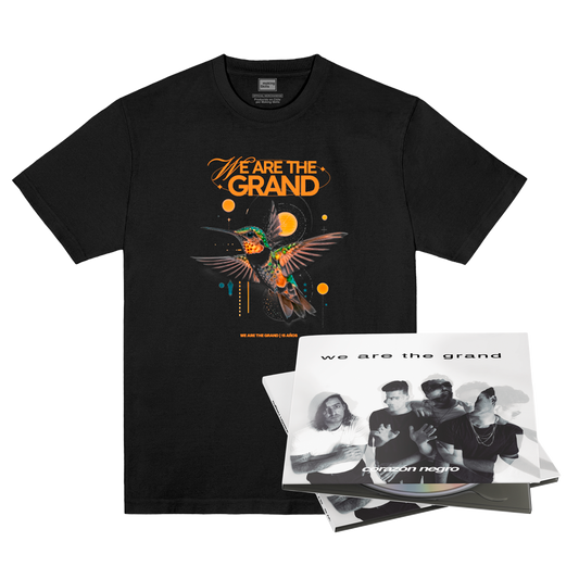 We Are The Grand - Pack - Polera Colibrí Negro + CD Corazón Negro
