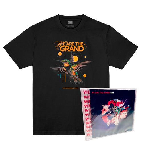 We Are The Grand - Pack - Polera Colibrí Negro + CD Raíz