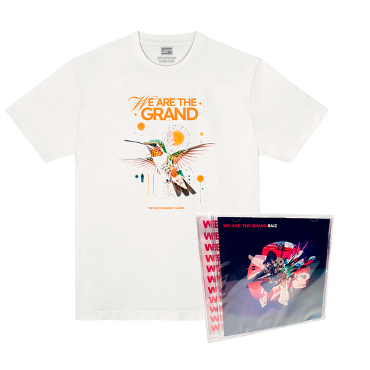 We Are The Grand - Pack - Polera Colibrí Blanco + CD Raíz