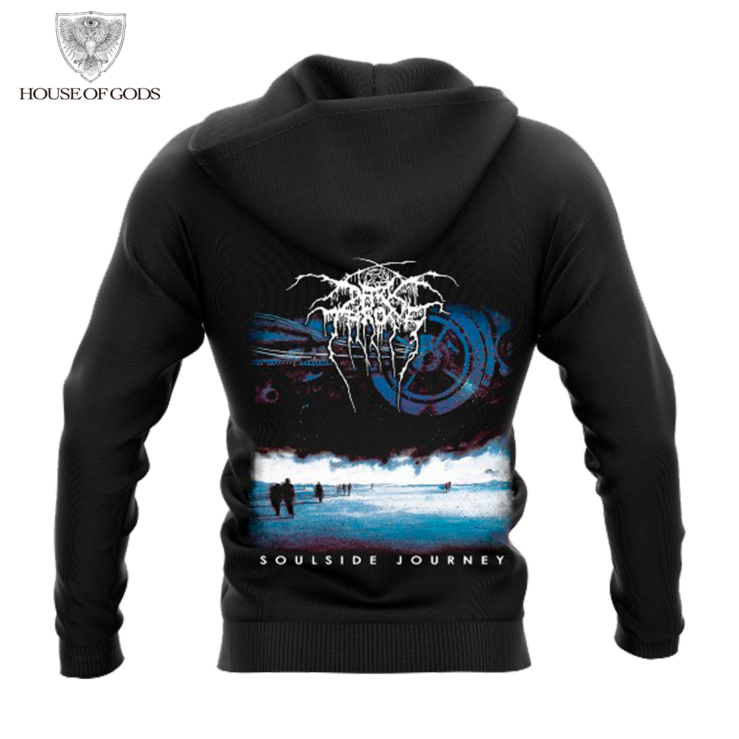 Poleron Zip Up Oficial Darkthrone - Journey Fall - Negro