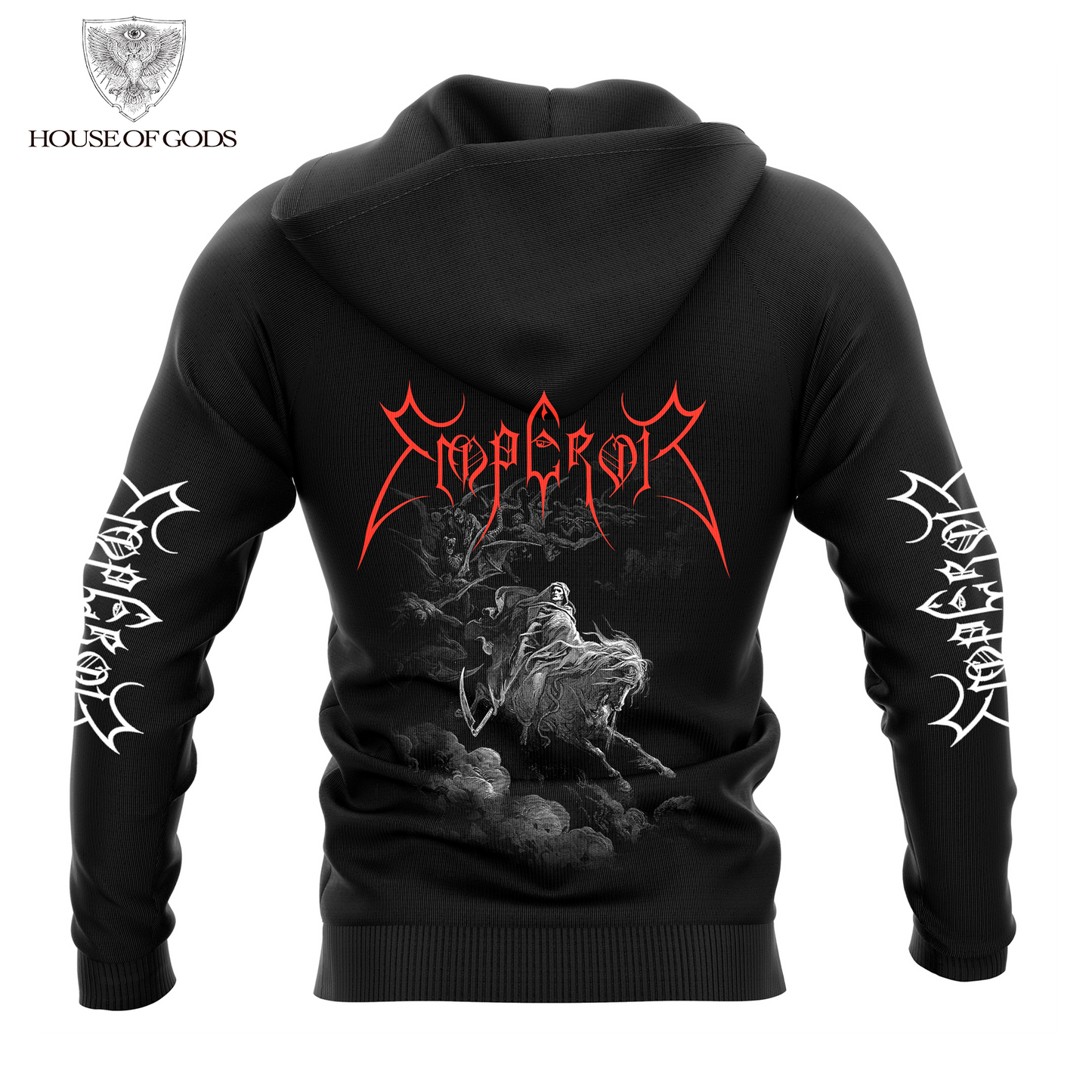 Poleron Oficial Zip Up Oficial Emperor - Rider - Negro