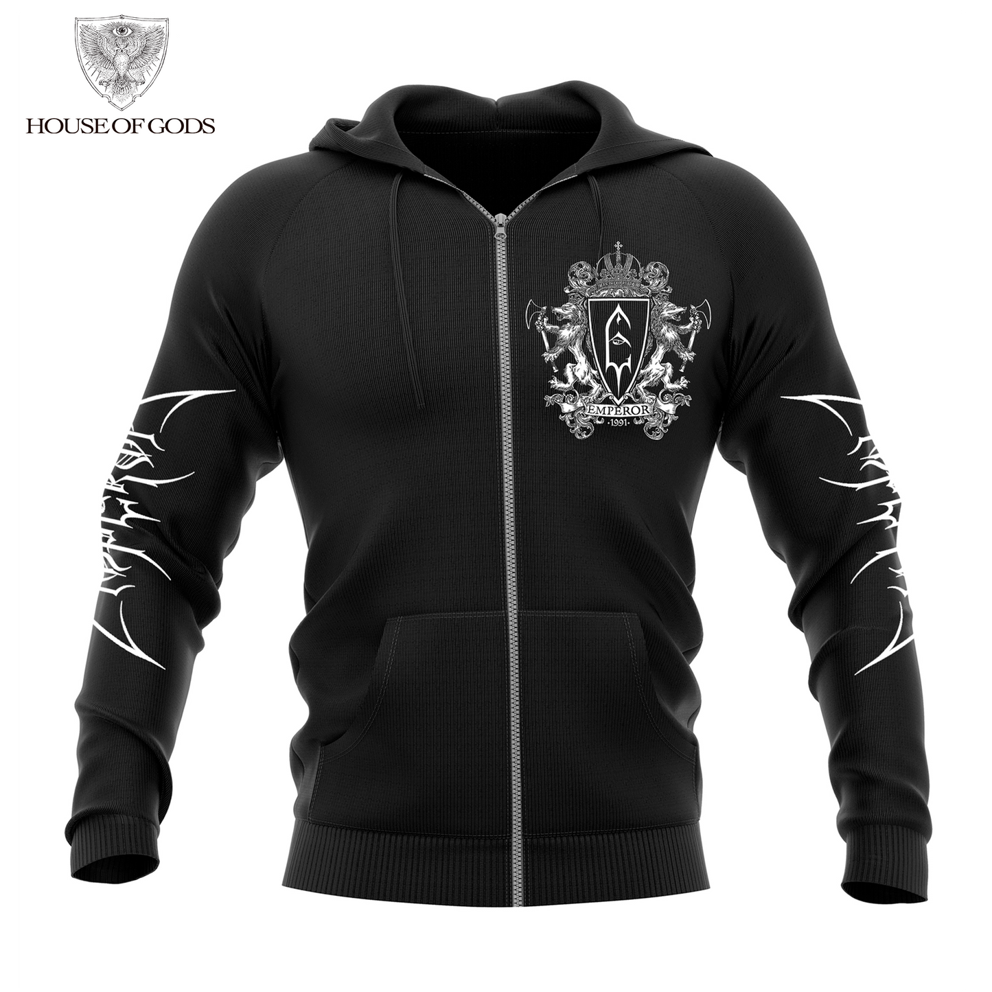 Poleron Oficial Zip Up Oficial Emperor - Rider - Negro