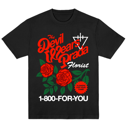 Polera Oficial The Devil Wears Prada - Florist - Negro