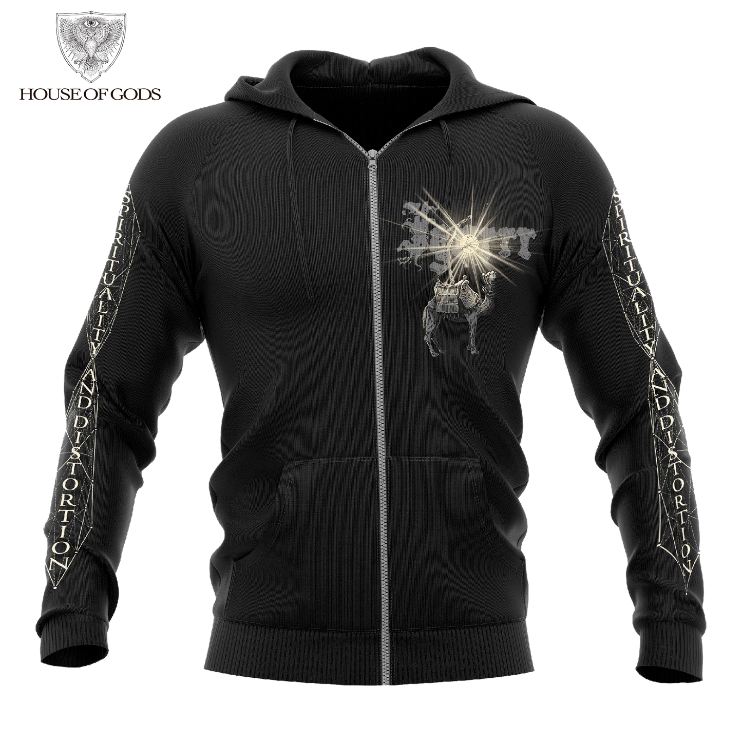 Poleron Zip Up Oficial Igorrr - Spirituality and Distortion - Negro