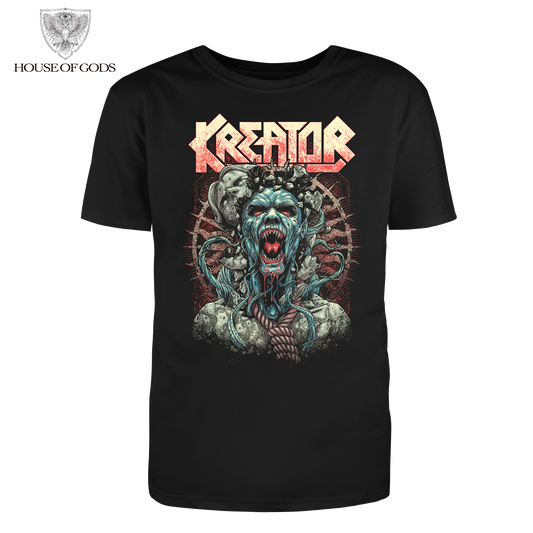 Polera Oficial Kreator - Never Die (Satan is Real) - Negro