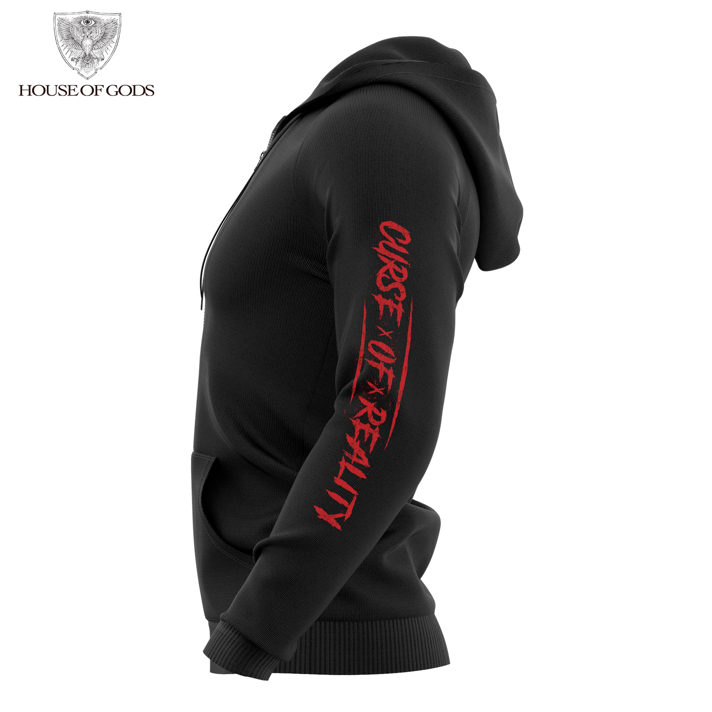 Poleron Zip Up Oficial Kreator - Curse of Reality - Negro